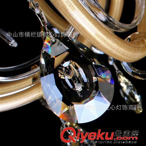 金色玻璃吊燈 時尚簡約現代燈 歐式水晶燈 客廳臥室燈 5009-6原始圖片2