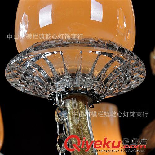 金色玻璃吊燈 時尚簡約現代燈 歐式水晶燈 客廳臥室燈 5009-6原始圖片3