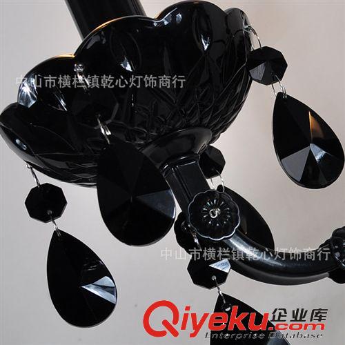 乾心歐式水晶燈客廳雙頭壁燈黑色鐵藝過道燈臥室蠟燭壁燈6011-2原始圖片2