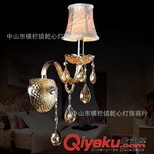 歐式蠟燭壁燈金色單頭玻璃壁燈酒店客房水晶壁燈 廠家低價(jià)批發(fā)