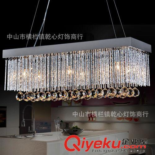 簡約水晶吊燈餐廳吊燈 不銹鋼長方形吸頂燈led燈具 廠家tj批發