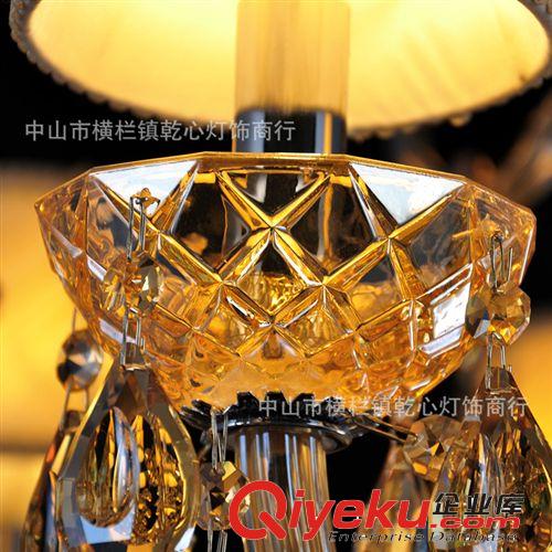 乾心 歐式現(xiàn)代大堂水晶吊燈 E14光源蠟燭水晶燈 現(xiàn)代客廳吊燈原始圖片2