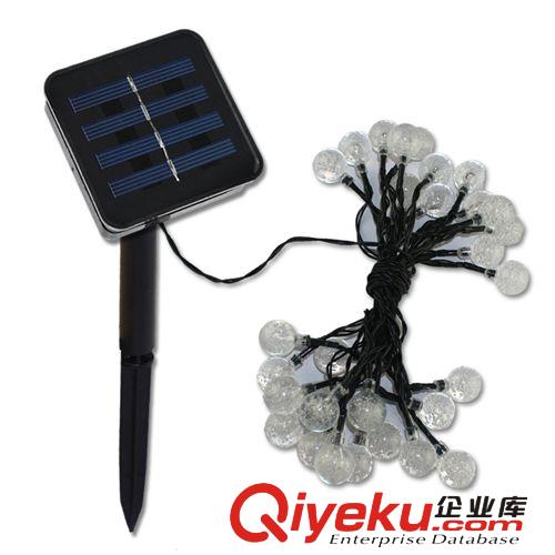 外貿熱銷 太陽能氣泡球燈串 戶外花園庭院串燈 30LED白光 4.8M原始圖片2
