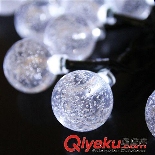 外貿熱銷 太陽能氣泡球燈串 戶外花園庭院串燈 30LED白光 4.8M原始圖片3