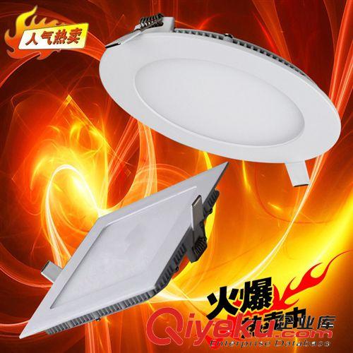 超薄led筒燈全套方形面板燈方形平板燈全套圓形面板燈套件6w原始圖片3