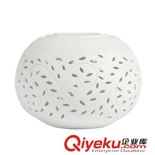 高品質太陽能蘋果陶瓷燈 陶瓷小夜燈 太陽能陶瓷臺燈 廠家批發原始圖片2