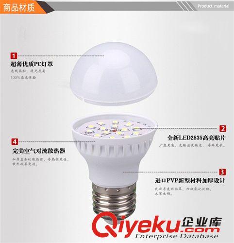 廠家批發3W 5W7W9W　E27雙色LED球泡燈 led光源節能燈 led燈泡原始圖片3