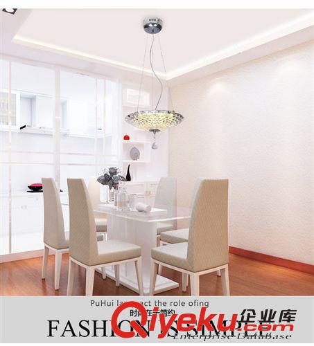 tjLED現代簡約gd奢華不銹鋼圓形果盤客廳餐廳水晶燈書房吊燈原始圖片2