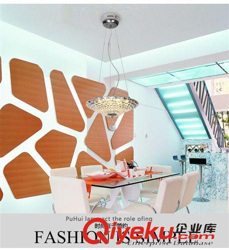 tjLED現代簡約gd奢華不銹鋼圓形果盤客廳餐廳水晶燈書房吊燈原始圖片3