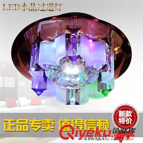 LED天花水晶過道燈 門廳玄關走廊燈玻璃客廳吸頂筒燈具一件代發