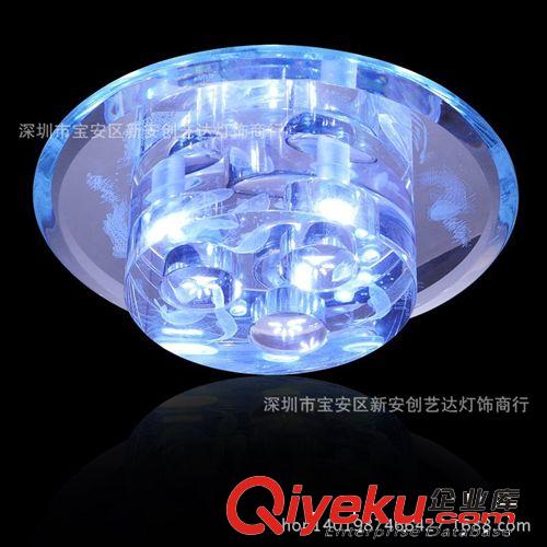 LED天花水晶過道燈 年年有魚門廳玄關走廊燈玻璃客廳吸頂筒燈燈具原始圖片3