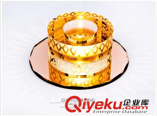 廠家批發(fā) led水晶過道燈筒燈飾玄關(guān)吸頂天花玻璃燈具一件代發(fā)原始圖片3