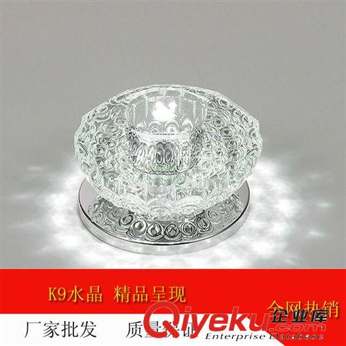 廠家批發(fā) led水晶過道燈筒燈飾玄關(guān)吸頂天花玻璃燈具一件代發(fā)
