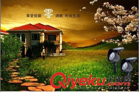 廠家直銷太陽能草地燈 LED射燈 可充電射燈 家用太陽能燈 6W 射燈