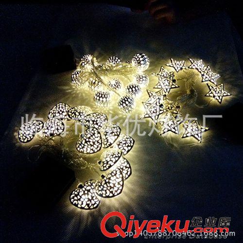 led12L銀色金屬球燈串 圣誕裝飾燈串 太陽能燈串 led 燈串配件原始圖片3