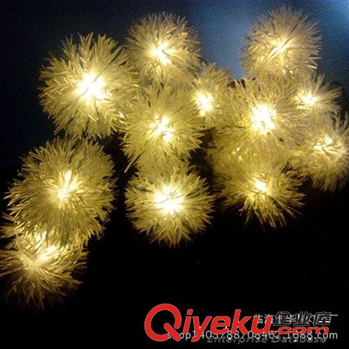 LED燈串 圣誕彩燈 led太陽能燈串 雪花套件 毛毛球燈 LED套花原始圖片3