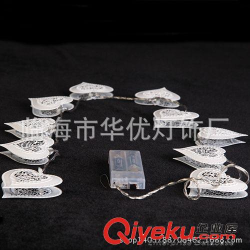 led萬圣節燈串 圣誕彩燈 心形掛件 led愛心燈串 電池串燈 戶外原始圖片2