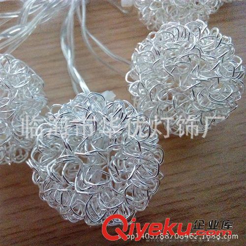 低壓 led 鐵絲球燈串 樹掛彩燈 鐵藝燈串 電池燈 led 燈串配件原始圖片2