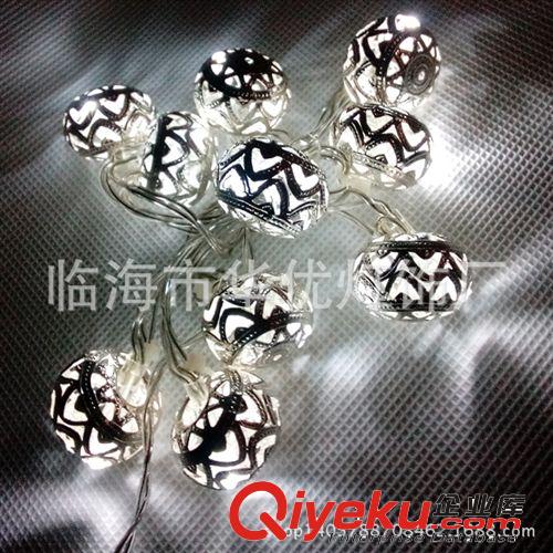 10Lled暖白串燈帶電池 LED燈串 圣誕裝飾燈串 led水滴 透明球燈
