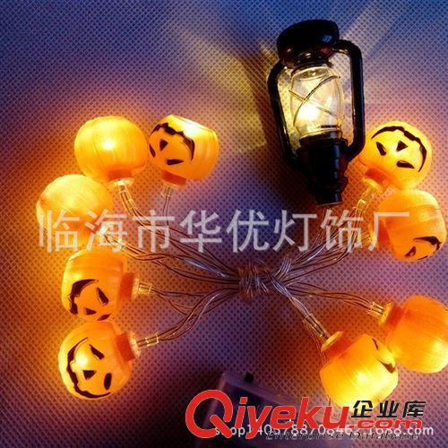 鬼節彩燈掛件 led 萬圣節燈串 led圣誕南瓜燈掛件 節日彩燈 串燈原始圖片2