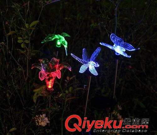 太陽(yáng)能蝴蝶蜻蜓飛鳥(niǎo)百合花園戶外裝飾LED燈別墅景觀動(dòng)物造型燈原始圖片2