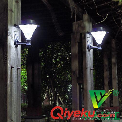 太陽能燈 庭院燈戶外草坪燈led超亮景觀燈 太陽能路燈8LED墻燈原始圖片2