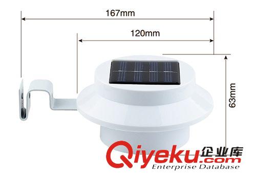 太阳能3LED屋檐灯 别墅花园壁灯草坪灯 走廊水槽栅栏灯 户外光控