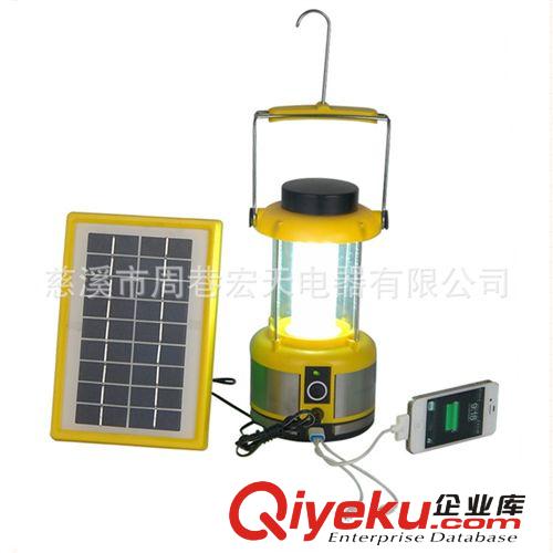 太陽能野營燈/太陽能手提燈/帶3W太陽能板/帶USB手機充電功能原始圖片2