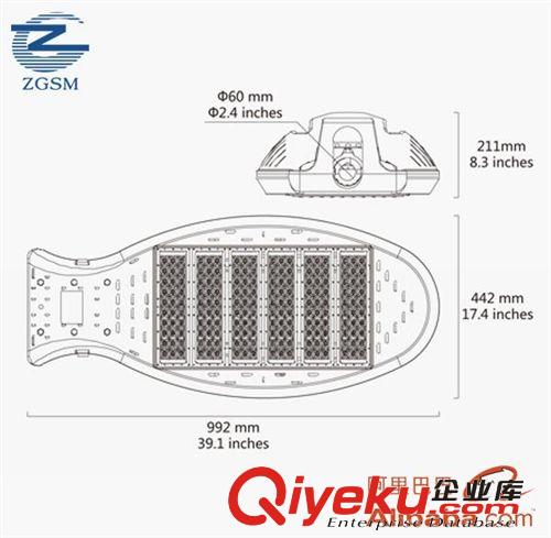 【仿生外观】LED路灯外壳 路灯壳厂家 LED路灯套件（180W）