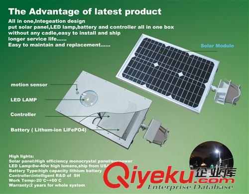 LED照明路燈 太陽能戶外照明燈 15W