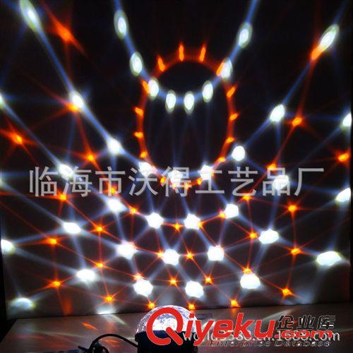 6色MP3音樂蜘蛛網水晶魔球燈LED水晶魔球激光燈舞臺燈光酒吧裝飾原始圖片2