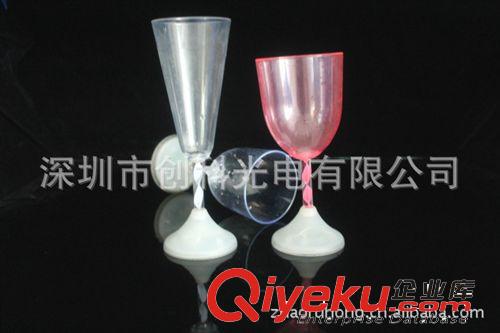 LED發(fā)光杯子，PS材質(zhì)高腳杯子， KTV 婚慶 派對 酒吧用具原始圖片2