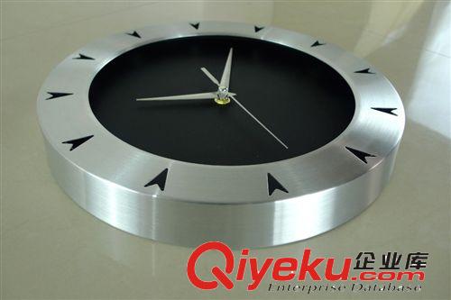 新品上市！鋁鐘不銹鋼鐘禮品廣告石英靜音宜家掛鐘原始圖片2