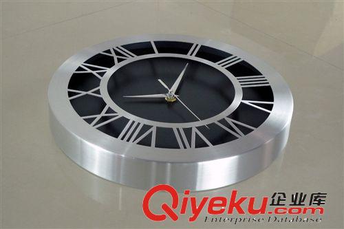 新品上市！鋁鐘不銹鋼鐘禮品廣告石英靜音宜家掛鐘原始圖片3
