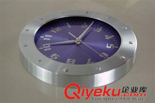新品上市！鋁鐘不銹鋼鐘禮品廣告石英靜音宜家掛鐘原始圖片2
