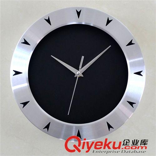 新品上市！鋁鐘不銹鋼鐘禮品廣告石英靜音宜家掛鐘原始圖片3