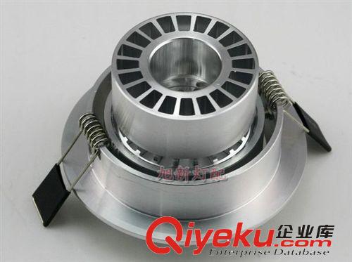 車鋁高光天花燈燈具 led車鋁亮銀天花射燈 led天花燈套件外殼4x1w原始圖片3