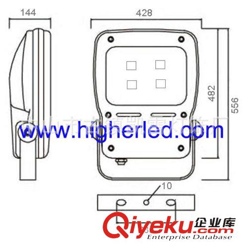 【5年誠(chéng)信，知者有畏】凱雷LED新款投光燈泛光燈200W240W UL CE