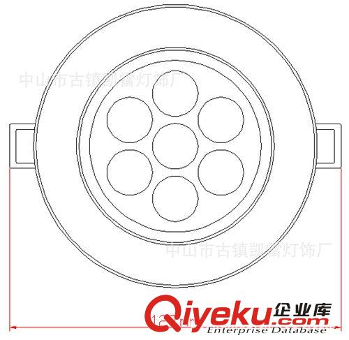 7W天花灯外壳 天花灯外壳 天花灯配件 刀片散热器 条形散热器