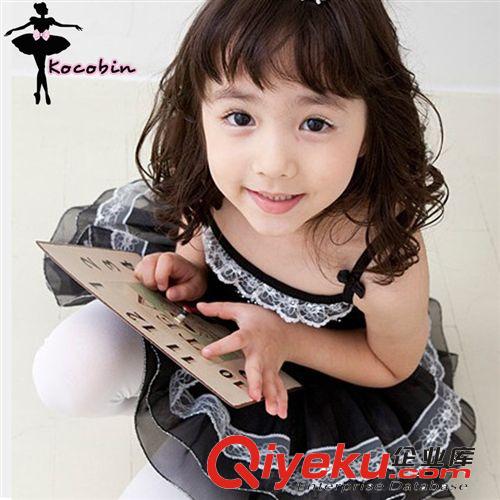 供應(yīng)韓版兒童練功服批發(fā) 芭蕾裙 演出服女寶寶表演服 L1005#黑色原始圖片3