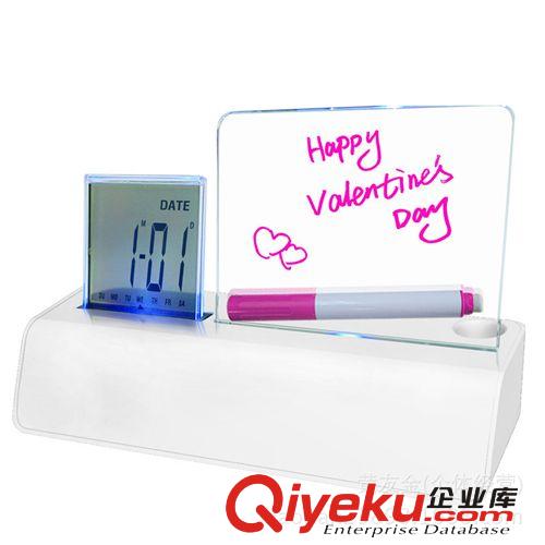 留言板時鐘/鬧鐘/電子鐘創(chuàng)意大屏幕浪漫熒光留言板鬧鐘送筆原始圖片3