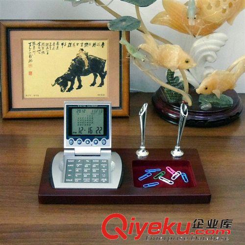 gd工藝禮品臺歷 多功能辦公臺歷 新款萬年歷紅木臺歷原始圖片3