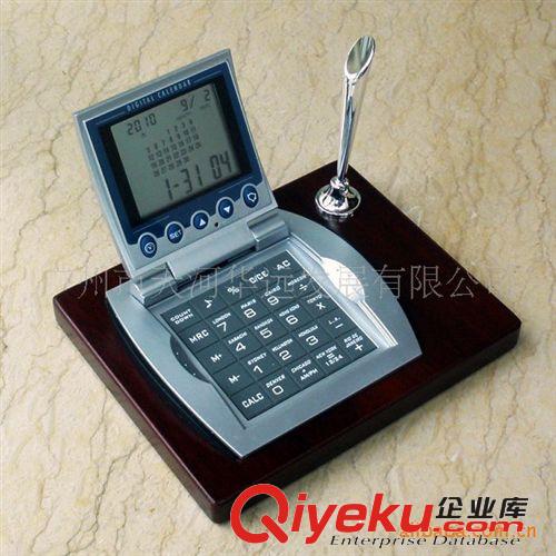 新款商務禮品臺歷 紅木臺歷 電子萬年歷臺歷原始圖片3