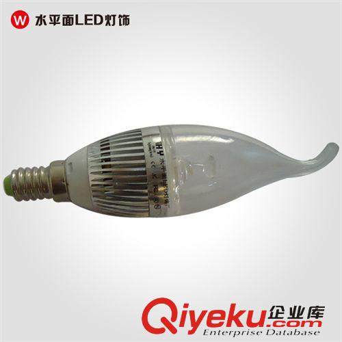 LED蠟燭燈泡 E14小螺口燈頭3W  led拉尾蠟燭燈 水晶燈專用燈泡