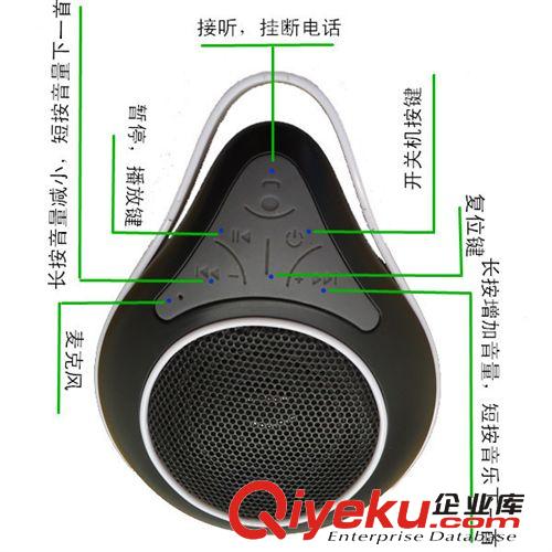 【2014新款】IPX7七級深度防水藍牙音箱  帶掛鉤和吸盤的戶外音箱原始圖片3