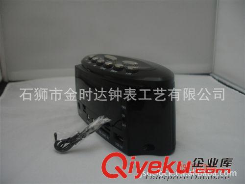 MP3鐘控收音機(jī)鐘 MP3播放鐘 帶儲存卡 讀卡器或U盤接連 收音機(jī)鐘原始圖片3