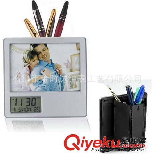 供應(yīng)LCD電子禮品，七彩筆筒萬年歷,筆筒電子萬年歷　筆筒時鐘