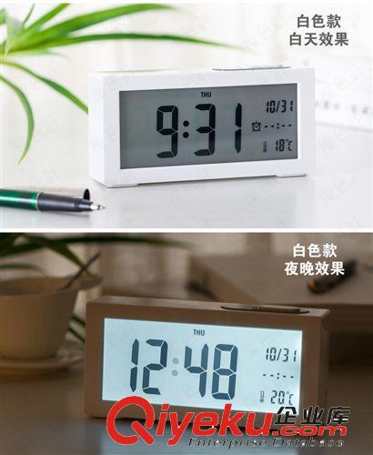 新款大屏幕鬧鐘貪睡自動夜光電子鐘 鬧鈴背光亮度可調138聰明鐘原始圖片2
