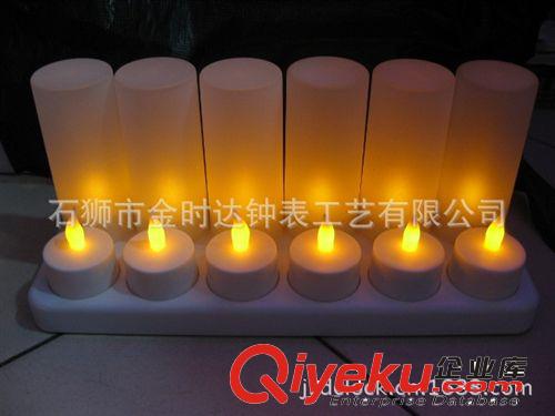 gd12只LED充電蠟燭燈 電子蠟燭 咖啡廳酒吧浪漫蠟燭 送杯罩原始圖片2