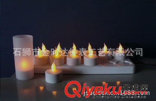 gd12只LED充電蠟燭燈 電子蠟燭 咖啡廳酒吧浪漫蠟燭 送杯罩原始圖片3